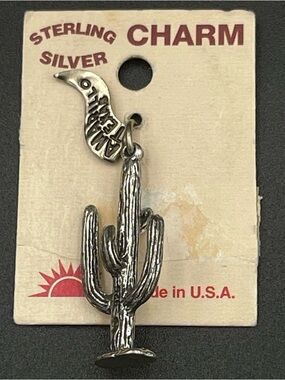 Sterling Silver Amarillo Texas Cactus Charm